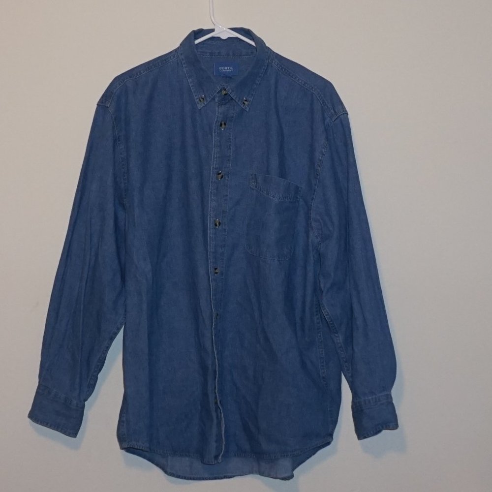 Long Sleeve Denim Shirt - Picture 2 of 8